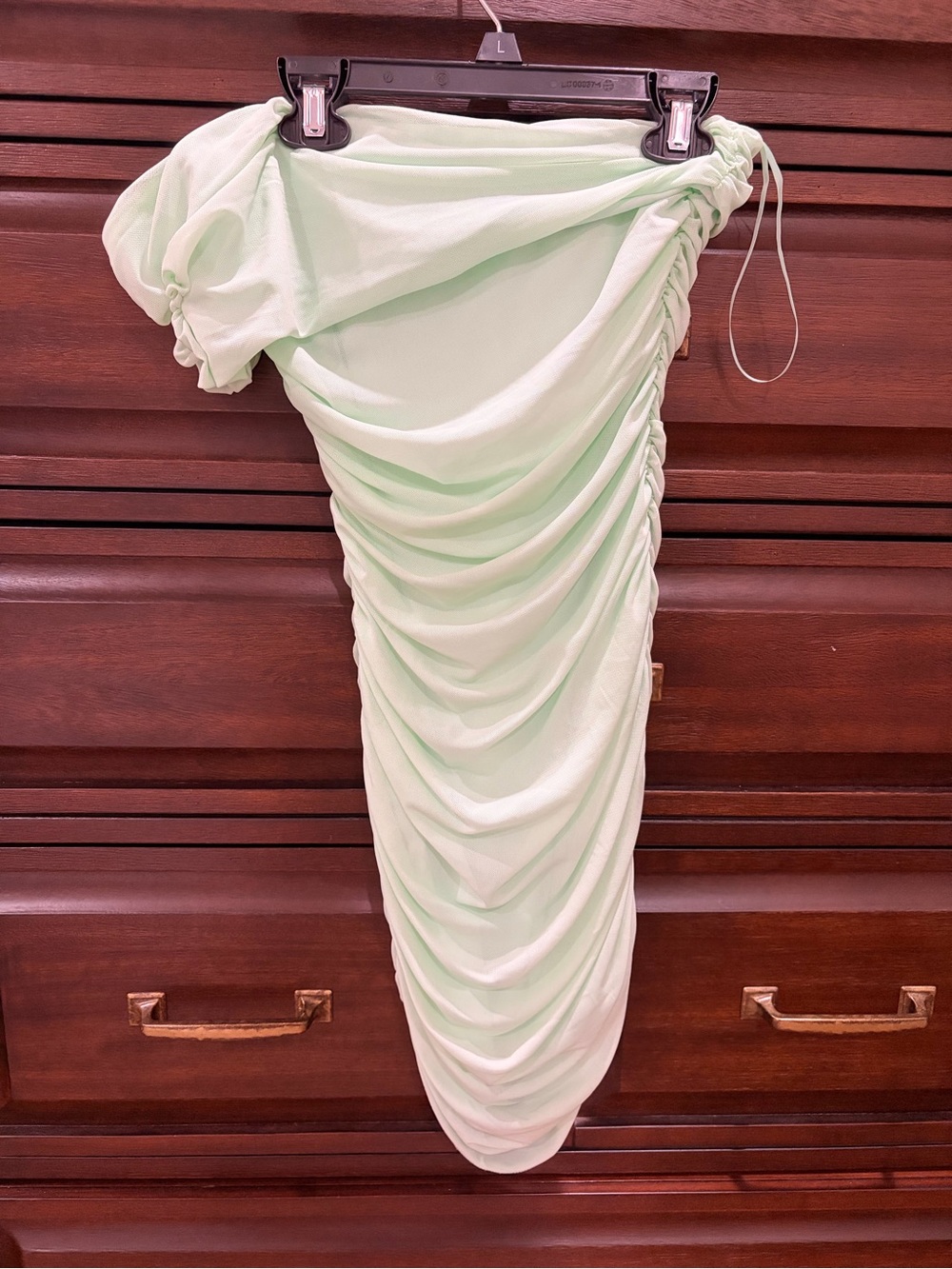 Hello Molly Mint One-Shoulder Ruched Mini Dress - Picture 2 of 4
